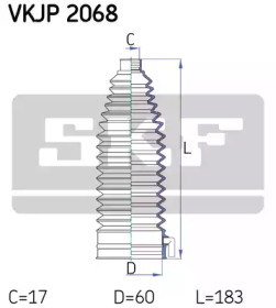 VKJP 2068 SKF - Пильовик привідного валу1